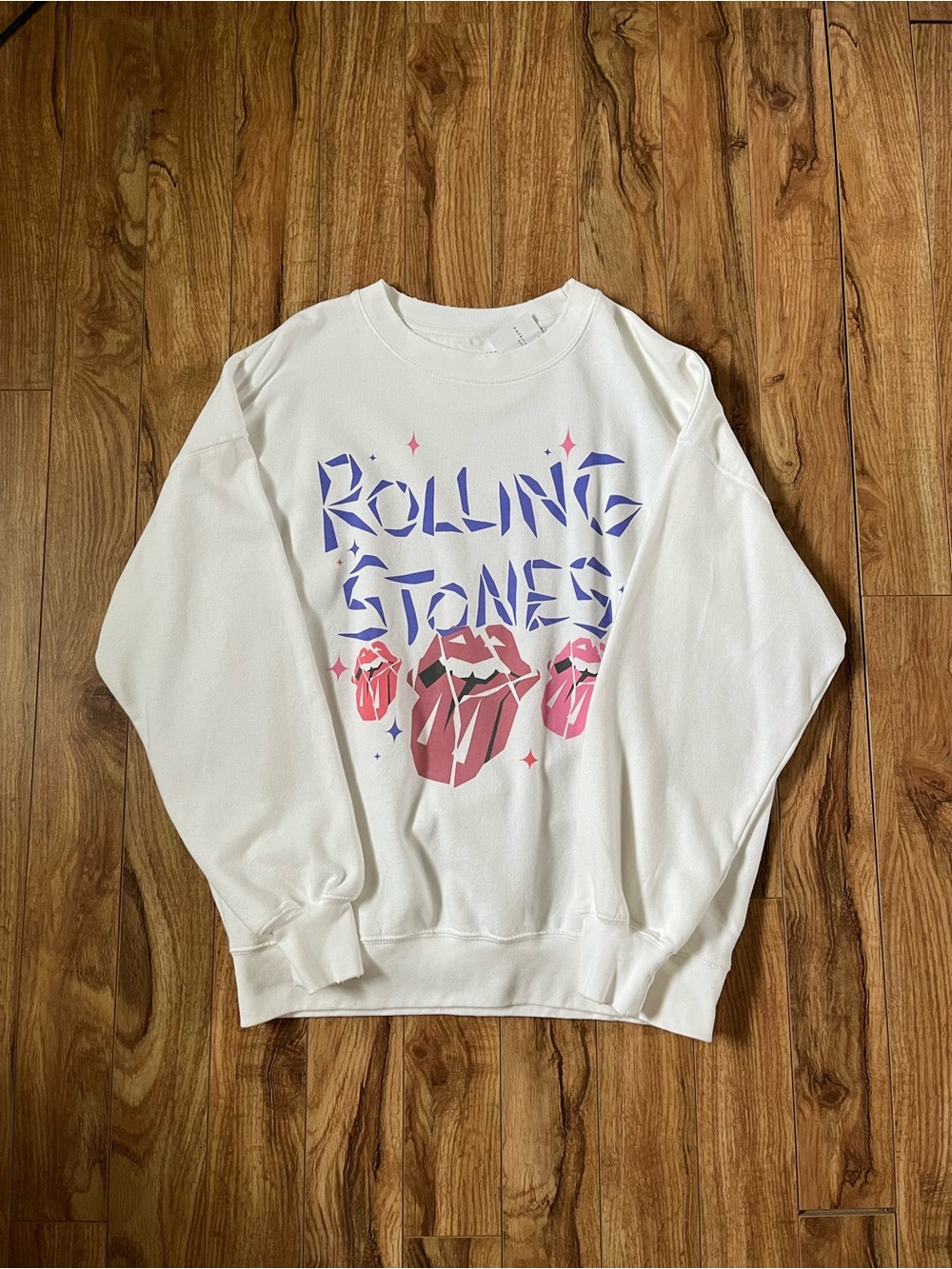 New White Rolling Stones Sweatshirt